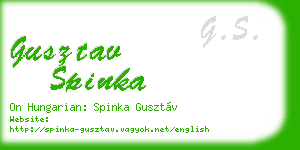gusztav spinka business card